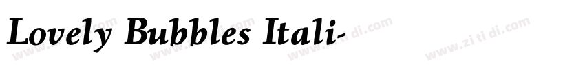 Lovely Bubbles Itali字体转换